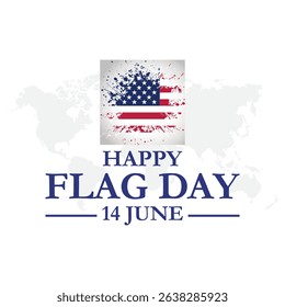 Flag Day In United States June 14. Flag Day background template. Vector illustration. Vector file, eps file.