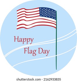 Flag Day in the United States, vector illustration. United States Flag Day celebrate on June 14. Easy to edit vector template for typography poster, banner, flyer, sticker, etc.