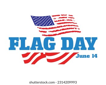 Flag Day in the United States, vector illustration