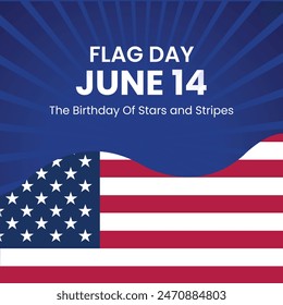 Flag Day in the United States, vector illustration