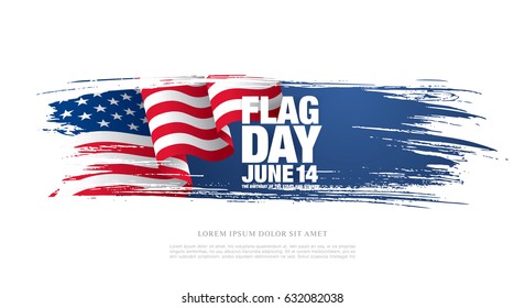 Flag Day in the United States, vector illustration