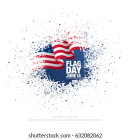 Flag Day in the United States, vector illustration