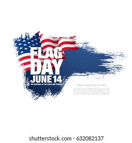 Flag Day in the United States, vector illustration