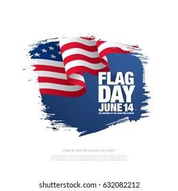 Flag Day in the United States, vector illustration