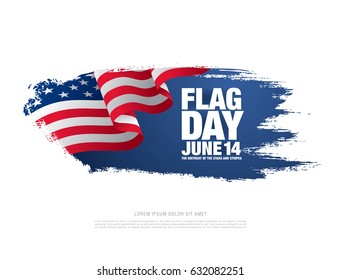 Flag Day in the United States, vector illustration