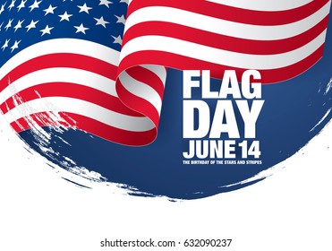 Flag Day in the United States, vector illustration