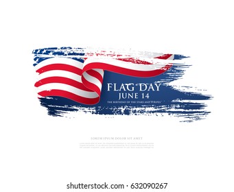 Flag Day in the United States, vector illustration