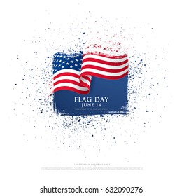 Flag Day in the United States, vector illustration