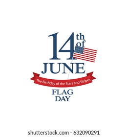 Flag Day in the United States, vector illustration