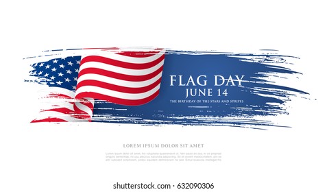 Flag Day in the United States, vector illustration