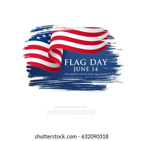 Flag Day in the United States, vector illustration