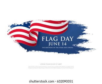 Flag Day in the United States, vector illustration