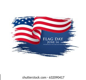 Flag Day in the United States, vector illustration
