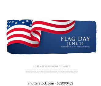 Flag Day in the United States, vector illustration