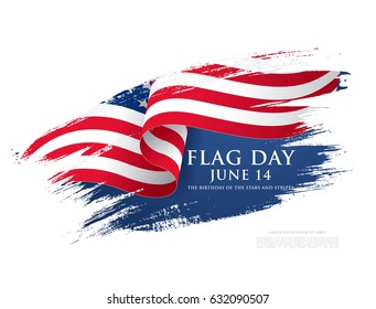 Flag Day in the United States, vector illustration