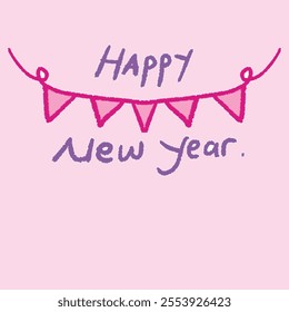 a flag decor for new year event design