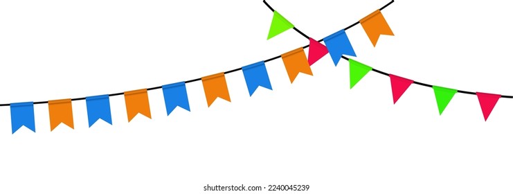 FLAG decoration banner festival vector 