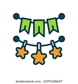 flag decoration icon for your website, mobile, presentation, and logo design.