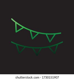 icono nolan de decoración de bandera. Línea delgada simple, contorno vector del carnaval e iconos de diversión para ui y ux, sitio web o aplicación móvil