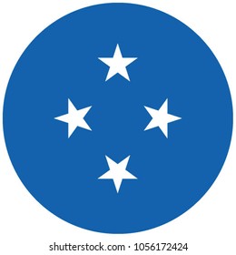 Flag of dederated states of micronesia in circle