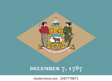 Flag of Delaware, 3:2 Format, Delaware Flag