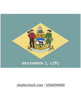 Flag of Delaware state of United States of America