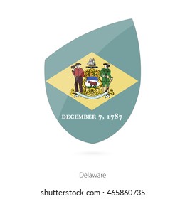 Flag of Delaware. Vector Illustration.