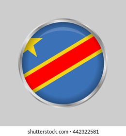 The flag of Democratic Republic of the Congo
