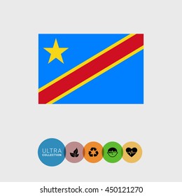 Flag of the Democratic Republic of the Congo