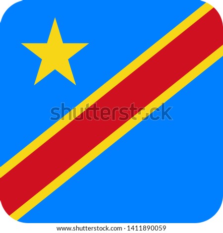 flag of the democratic republic of the congo illustration vector eps