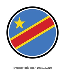 Flag Democratic Republic Congo national.