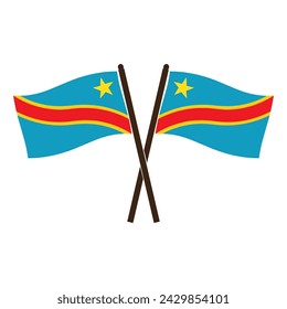 Flag of the Democratic Republic of the Congo vector illustration design