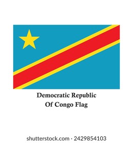 Flag of the Democratic Republic of the Congo vector illustration design