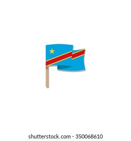 Flag of Democratic Republic of the Congo - vector illustration