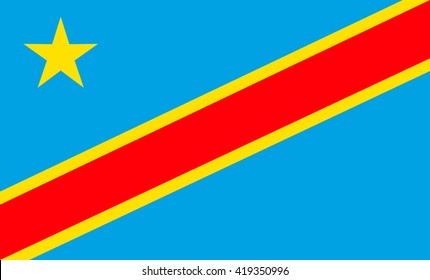 Flag of Democratic Republic of the Congo vector image