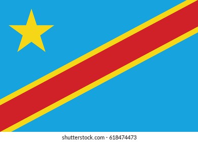 Flag of Democratic Republic of the Congo vector image
