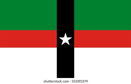 Flag of Denison, Texas, USA. Vector flag of Denison city illustration.
