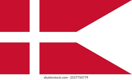 Flag of Denmark, 16:9 Format, Denmark Flag, Vector Images