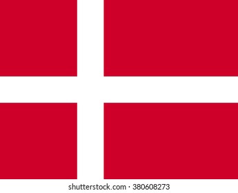 National Flag Denmark Correct Proportions Color Stock Vector (Royalty ...