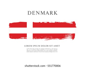 Flag of Denmark, brush stroke background