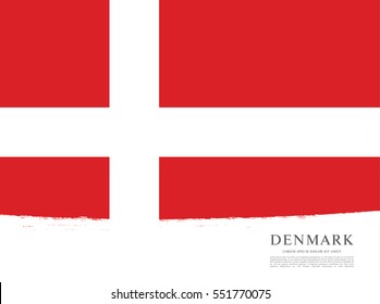 Flag of Denmark, brush stroke background