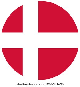 Flag of Denmark in circle