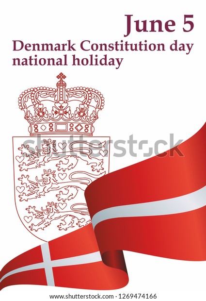 Flag Denmark Denmark Constitution Day National Stock Vector (Royalty Free) 1269474166 | Shutterstock