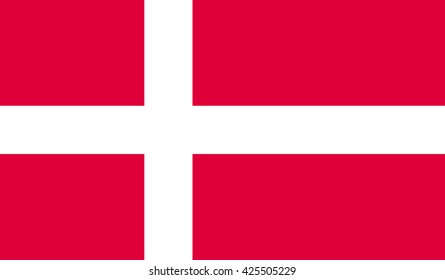 Flag of Denmark . eps 10 Vector illustration