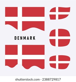 Flag of  Denmark Flat Vector