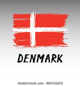 Flag Of Denmark - Grunge