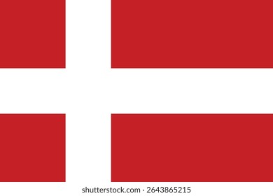 Bandeira da Dinamarca com fundo vermelho e cruz escandinava branca representando uma das bandeiras nacionais mais antigas e patrimônio cultural nórdico