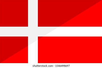 FLAG OF DENMARK. VECTOR BACKGROUND