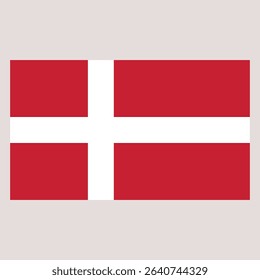 Flag of Denmark Vector Design