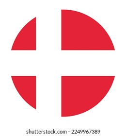 Flag Denmark vector flat icon. Isolated Flag Denmark emoji illustration